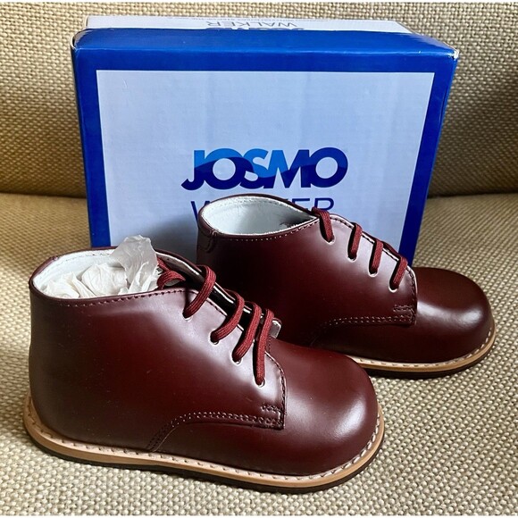 Josmo Baby Unisex Walking Shoes First Walker Size 8 Burgundy - Picture 1 of 5